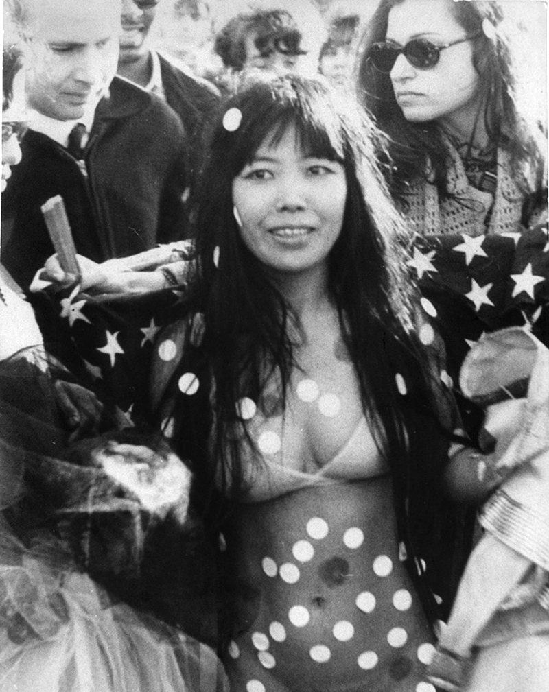 Yayoi Kusama at Love-In-Festival in Central Park (1968), New York. 