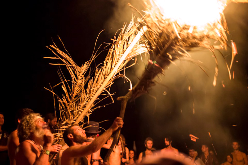 Ceremony and Rituals at the main fire.