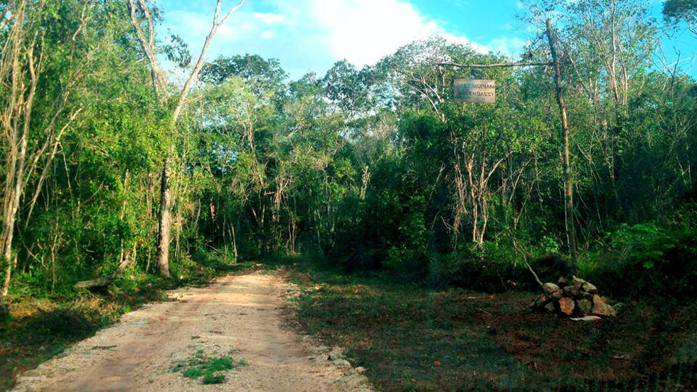 Entrance to the Lemurian Embassy in the beautiful Yucatán jungle of Mexico.