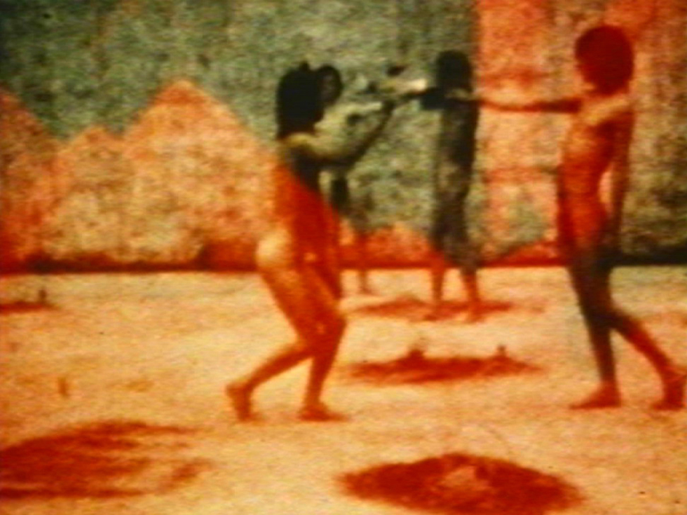 A still from In The Shadow Of The Sun (1972-74) A film by Derek Jarman. Silent, Colour, Super 8, 54 mins. 