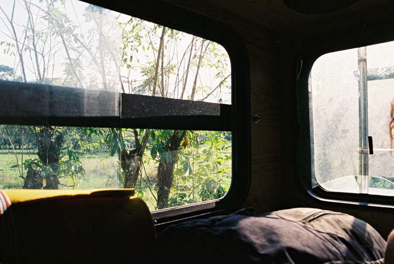 Inside the van of our friend Garett, from San Francisco, on the way to the Gathering.