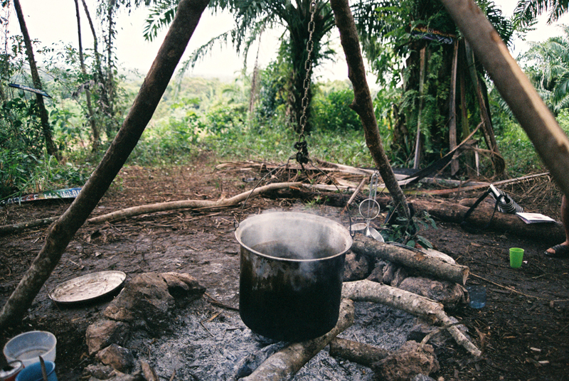 Brewing some coffee at Coffee Mountain following the apocalyptic rain on 21 December.