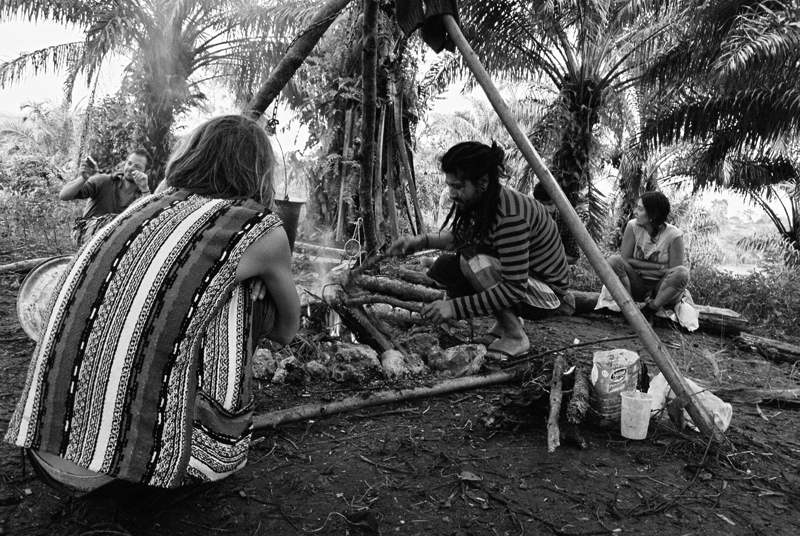 Preparing coffee at Coffee Mountain.