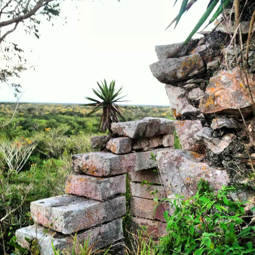 Another view on Ikil Pyramid, part of the ancient Mayan ruins surrounding the Lemurian Embassy.