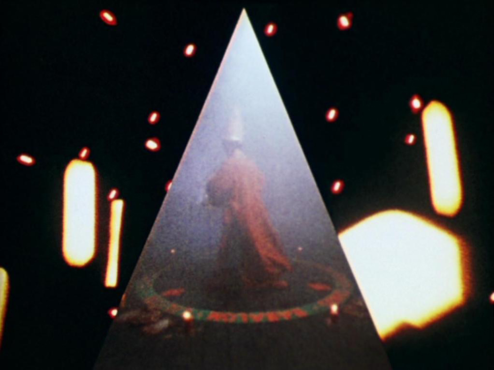 The Magus (Kenneth Anger) in ritual and magick. A still from Lucifer Rising (1966-1980), a film by Kenneth Anger. Colour, 16mm, 28mins.