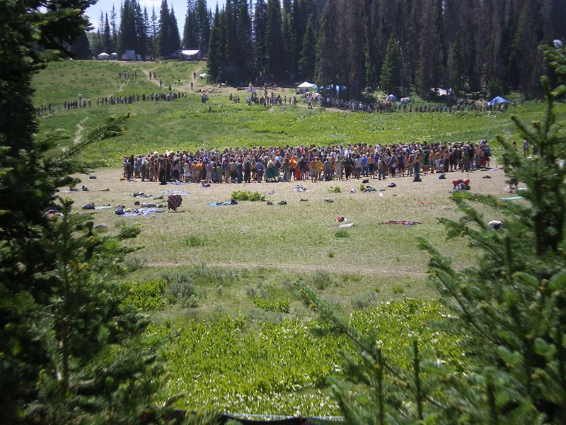 Noon circle on 4th July 2014 in the Uinta Mountains, Utah. Photo Jake Wirth.