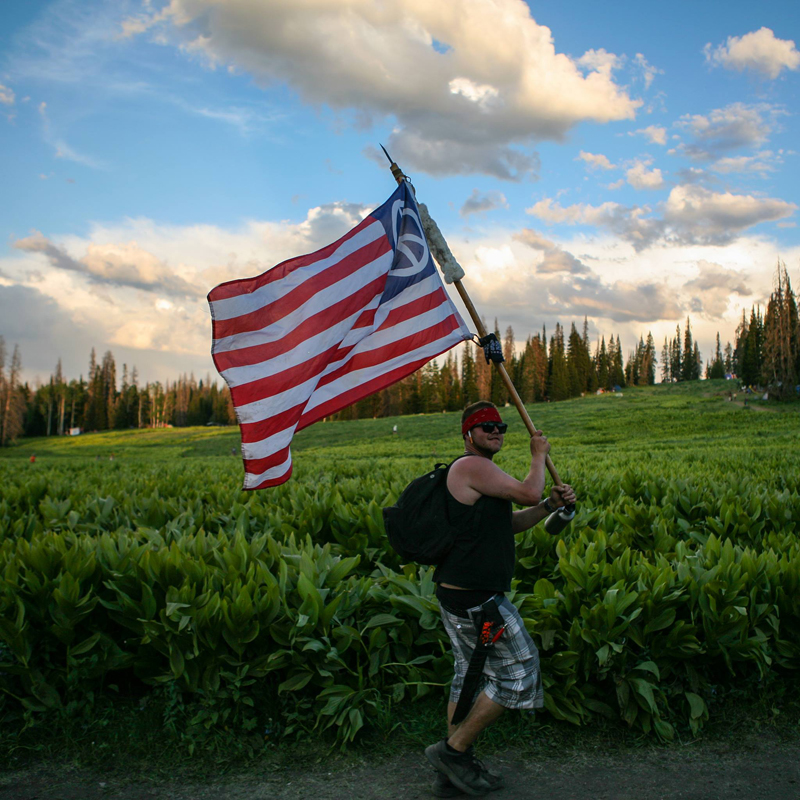 A Rainbow take on the American flag, Uinta Forest, Utah. Photo Tyler Coleman.