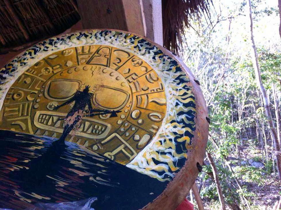 The Drum of Peace depicting the Inca Sun God of Peru.