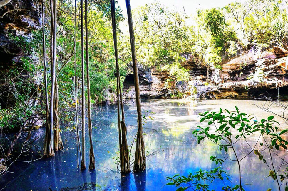 Cenote Xtojil - only 5km from the Lemurian Embassy.