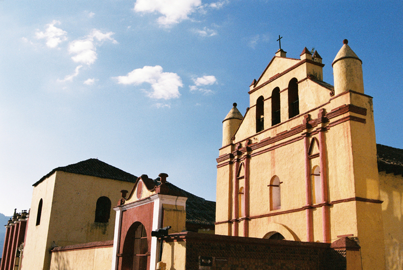 The church on the Zocalo in the centre of San Cristobal de las Casas.