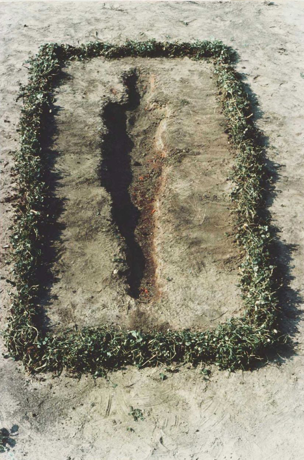 Untitled by Ana Mendieta. Made with Wood and Gunpowder. Colour Photograph, lifetime print.