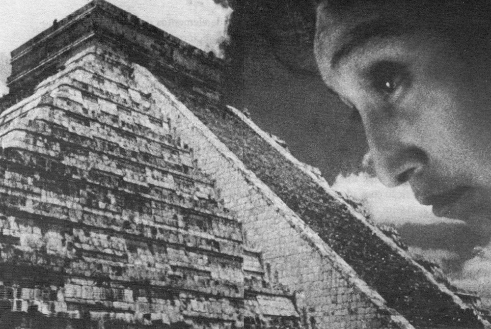 Chichen Itza: a pyramid of the Maya civilization, Yucatán, Mexico. A still from ¡Que viva México! a film by Sergei Eisenstein (1931) Black and white, 35mm, 90 mins.