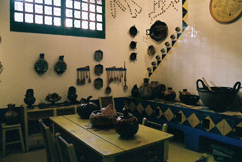 Frida Kahlo and Diego Rivera's kitchen.