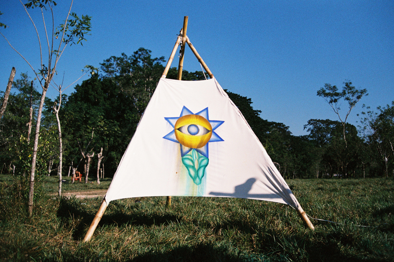 Psychedelic Installations around the Main Stage. Photo by Sophie Pinchetti.