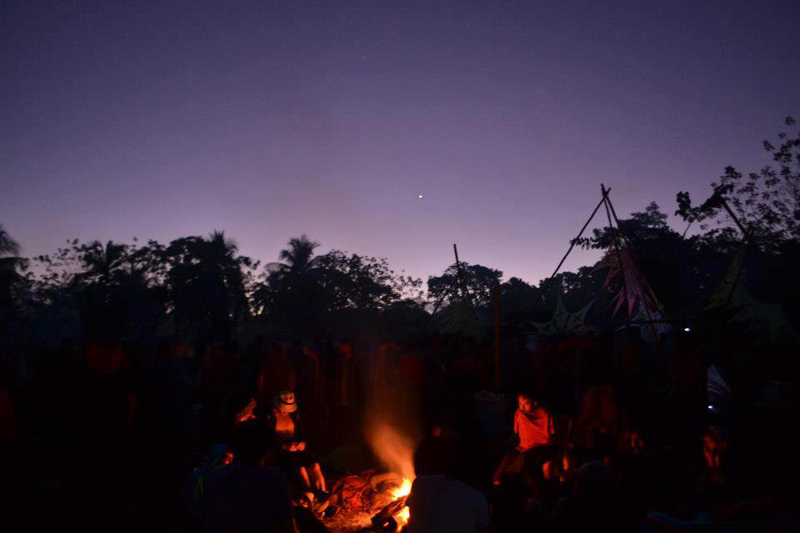 Dusk at the Sacred Fire.