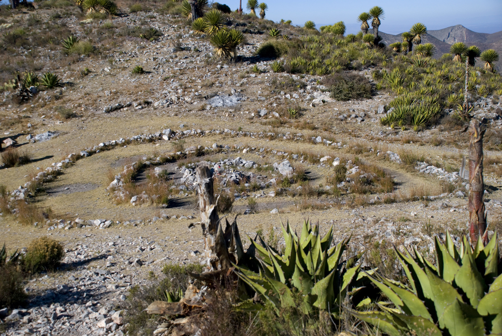 The ceremonial circle of the Huichols, Real de Catorce.