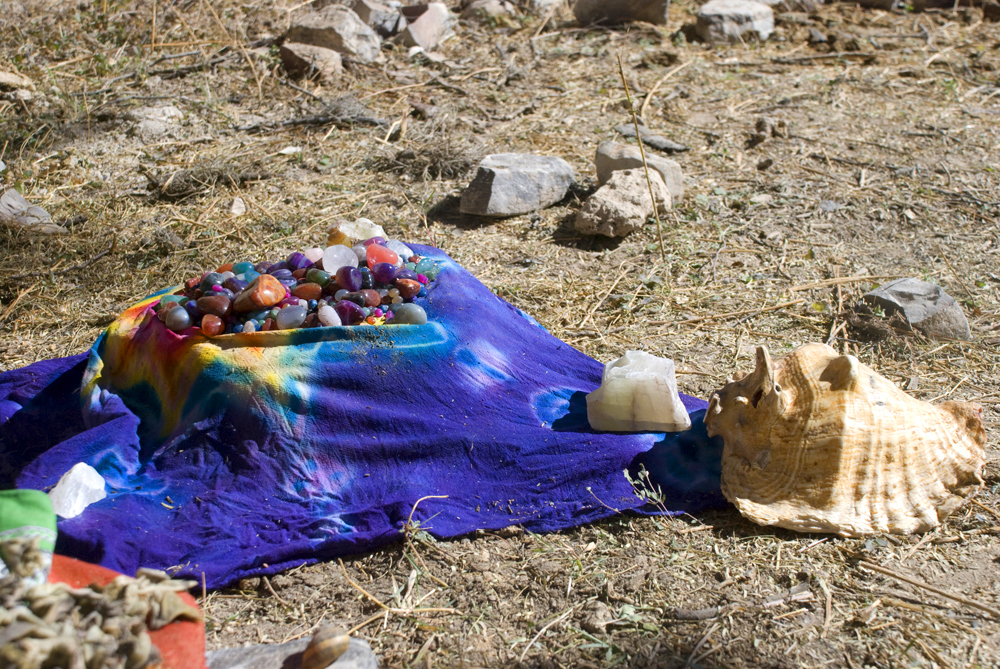 Desert energy...Shells and stones by our campsite.