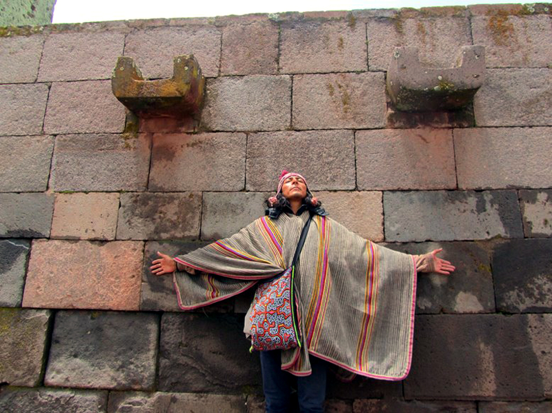 The sacred fountains of life in Tawanaku, Peru.