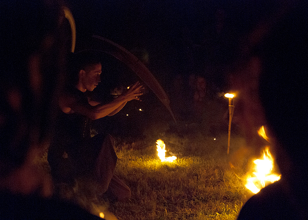 The Tribal Ninjas' fire performance.