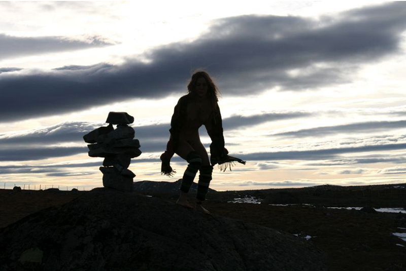 Leona at sunset in Norway.