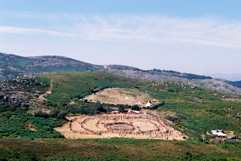 WE ARE ONE. Come Together! Midday at the main circle at the Rainbow Gathering, around full moon.