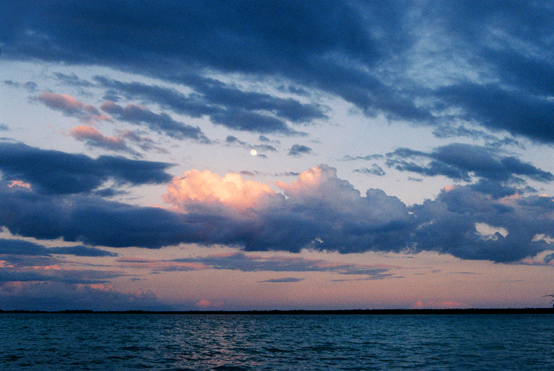 Full Moon rising in Bacalar.