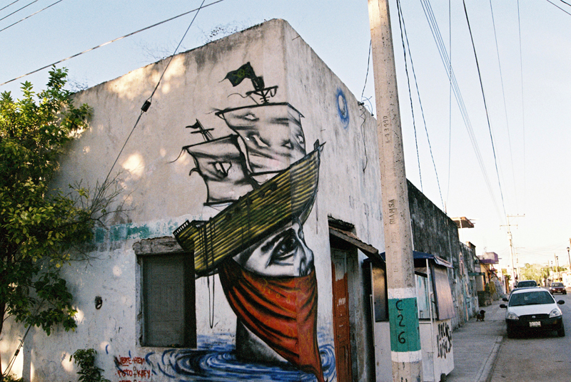 Street art in Bacalar.