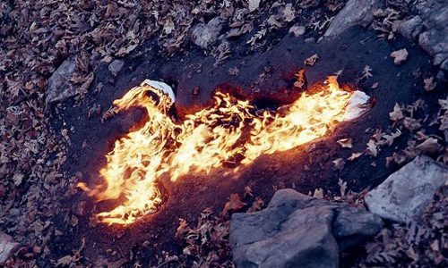 SOUL SILHOUETTE ON FIRE by Ana Mendieta