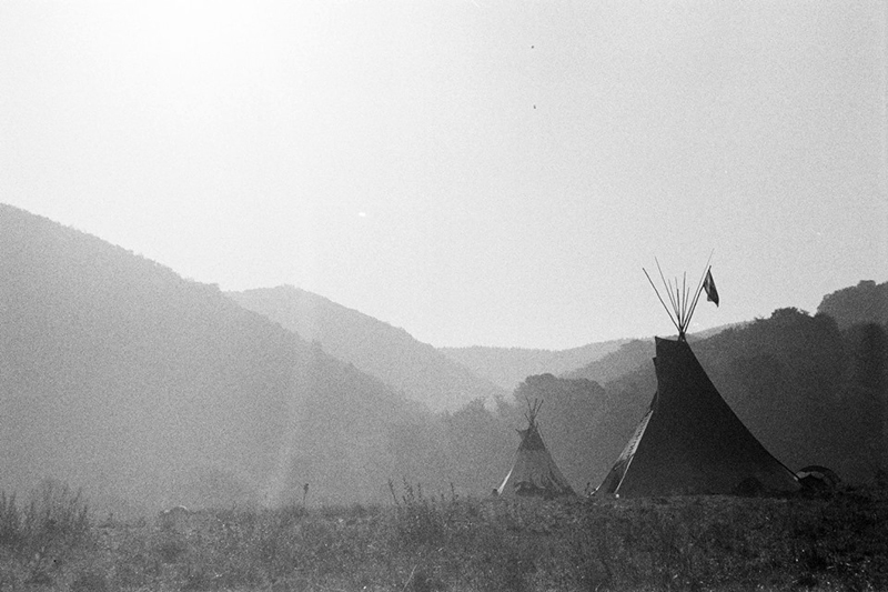 Morning light on the tipis, Romania.