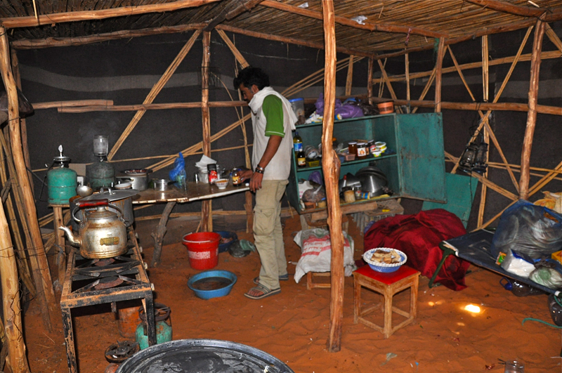 The kitchen. Moroccan soup for lunch and tagine for dinner!