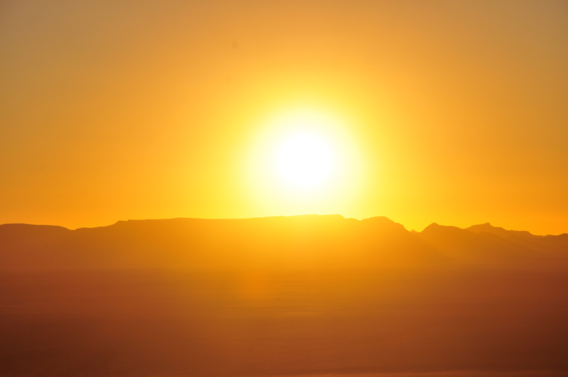 Sunset over the Sahara.