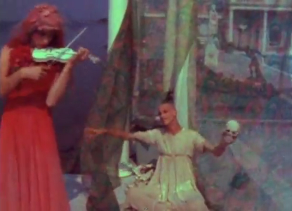 The sound of freedom. A still from Normal Love (1963) A film by JACK SMITH. Colour, Sound, 16mm, 103 mins.