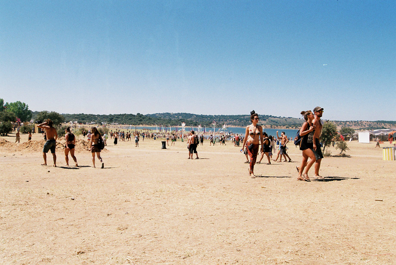 In the heat of the day at Boom Festival.