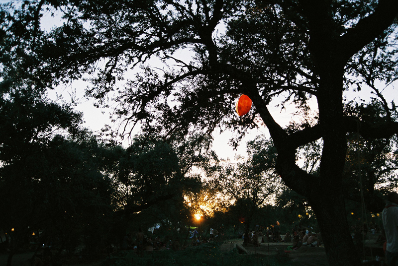 Sunset over the Sacred Fire area after Hilight Tribe's set, waiting for the Elves and Faeries to emerge into their midnight kingdom!