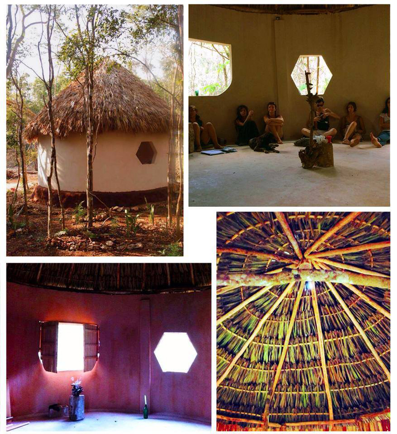 This is the first palapa built at Lemurian Embassy. It is used mostly as the healing center and sometimes as a room for our special guests. Lots of work has been going down to decorate this palapa over the past year