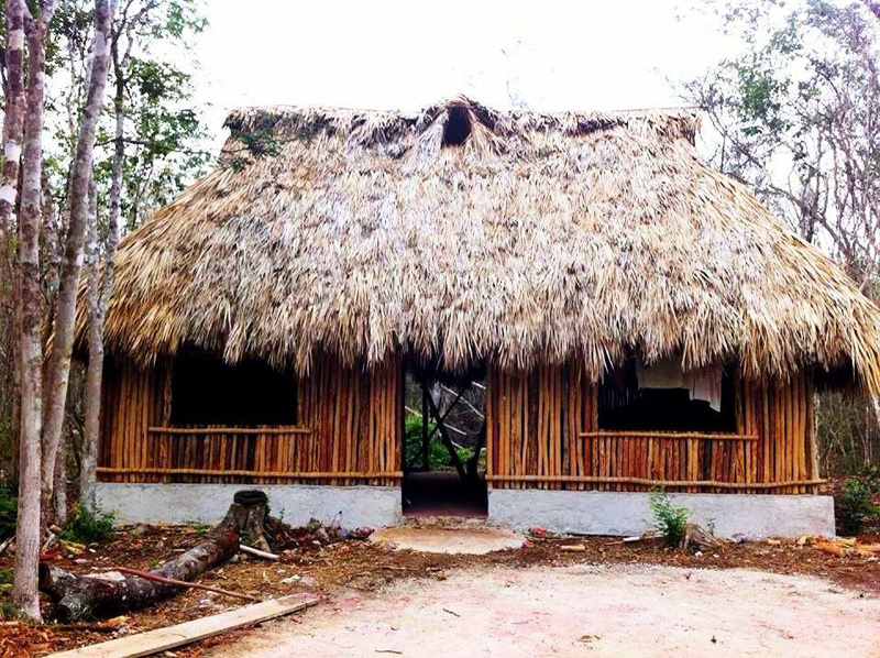 This is the biggest palapa main house / guest center, currently hosting up to 10 people in the top loft..