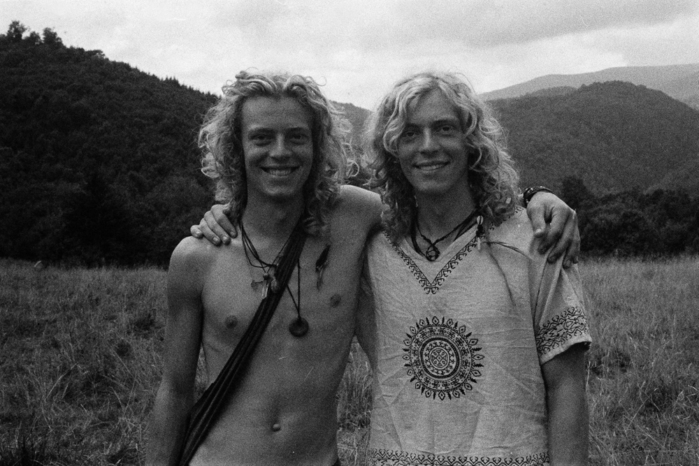 Simon Inlakech and Mike El at the Rainbow Gathering in Romania.