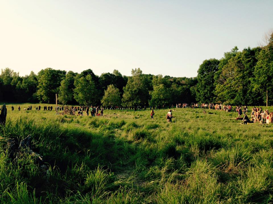 A view on the Rainbow Gathering in Michigan. 