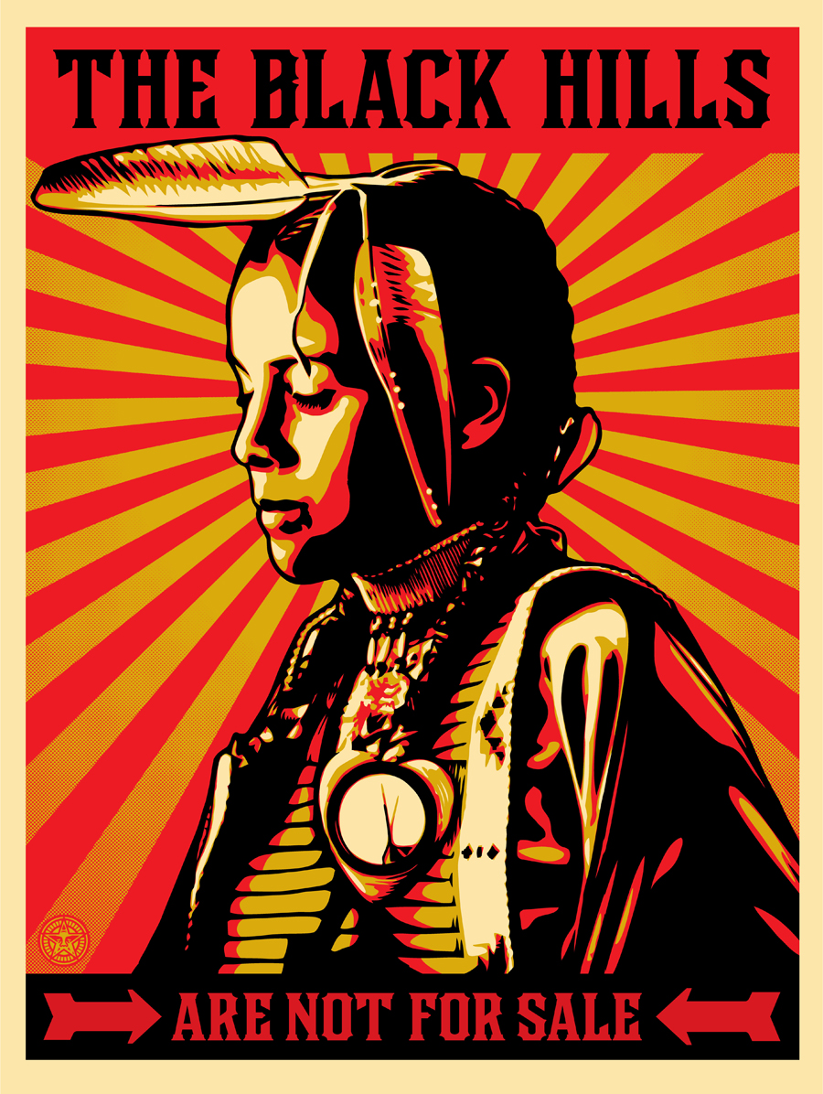 The Third Eye Magazine_Honor The Treaties-Native American_Aaron Huey Shepard Fairey_Black Hills Not For Sale