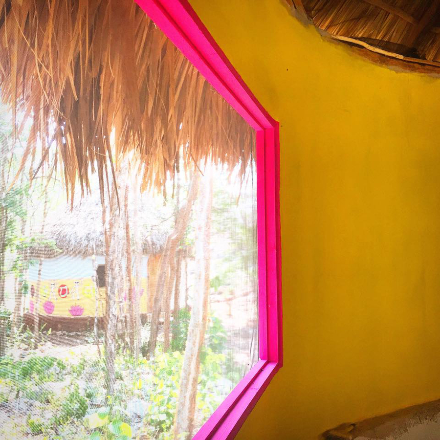 This is my finished home palapa view finally my own private room.