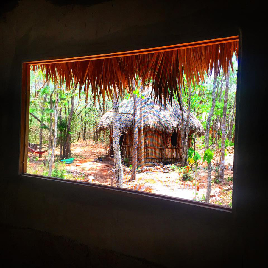  New Windows installed from mosquito mesh, insulating the jungle from our inside temple.