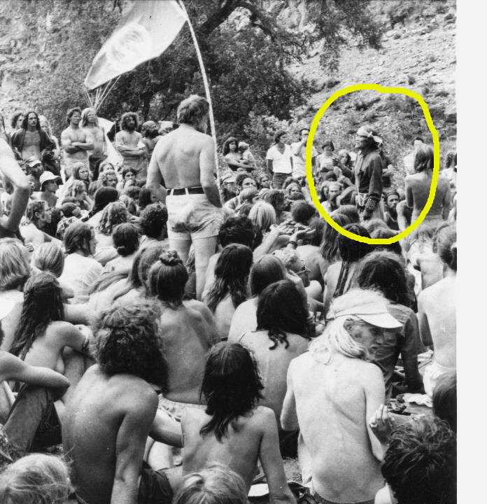 Hopi Grandfather speaking at the US Rainbow Gathering in 1977.