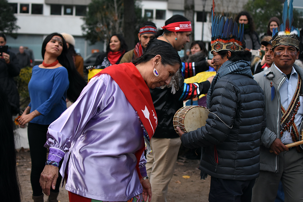 Grandmother Casey Camp-Horinek from the Ponca Nation in Oklahoma, USA, Native rights activist, environmentalist and actress. 