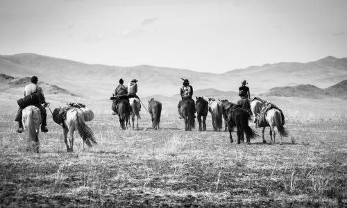 Nomad Trails of A HORSE CARAVAN IN MONGOLIA